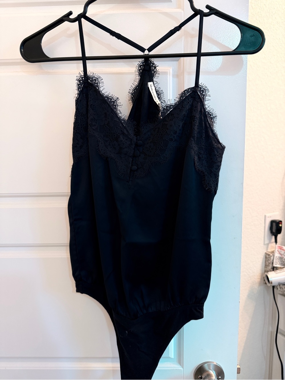 NWT Abercrombie & Fitch Black Lace Trim Cami
